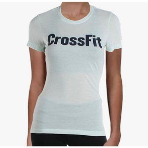Reebok Womens Crossfit Emerald Ice T-Shirt Short Sleeve Forging Elite Fitness L